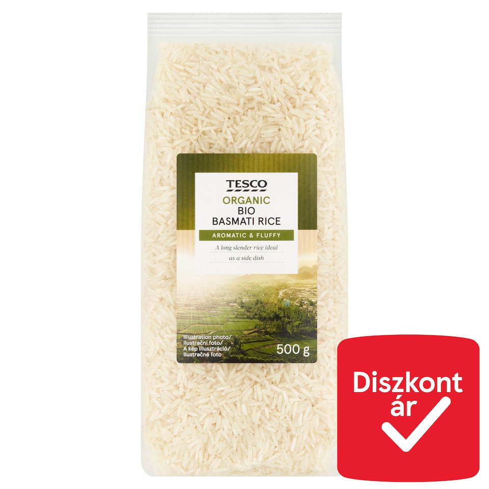 Tesco hántolt, hosszú szemű bio basmati rizs 500 g