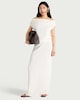 image 2 of F&F Textured Draped Co-ord Top in Cream