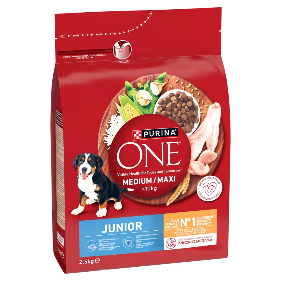 image 1 of Purina ONE Medium/Maxi Junior Puppy Food Chicken 2.5 kg