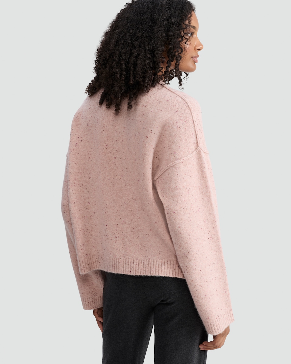 image 1 of F&F Speckled Knit Jumper with Wool in Pink