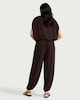 image 3 of F&F Textured Elasticated Cuff Balloon Co-ord Trousers in Chocolate