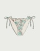 image 4 of F&F Floral Tie Side Bikini Bottoms in Cream