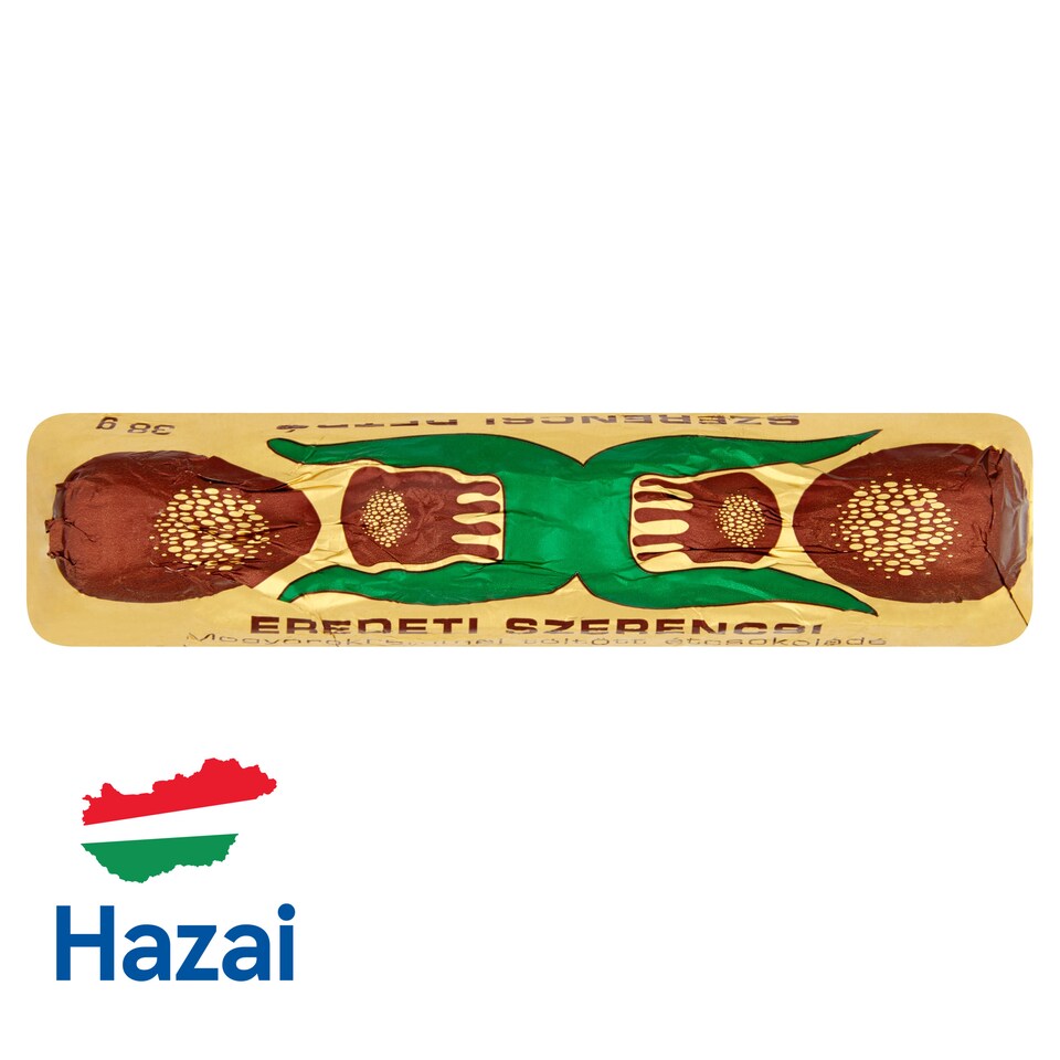 image 1 of Szerencsi Retró Dark Chocolate with Hazelnut Cream Filling 38 g