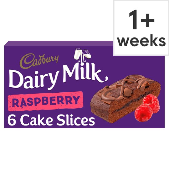 Cadbury Dairy Milk Raspberry Cake Slices 6 Pack Tesco Groceries