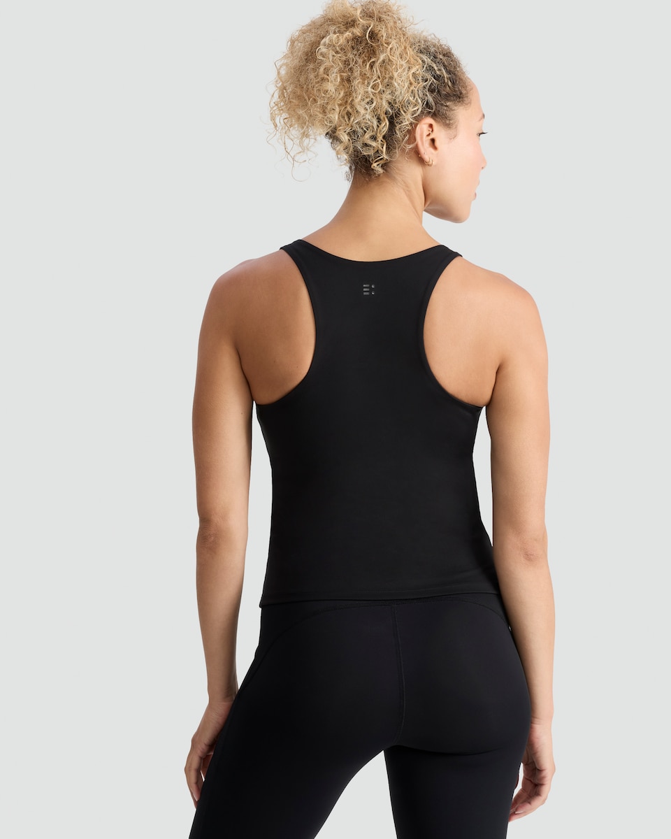 image 1 of F&F Active Quick Dry Racerback Vest in Black