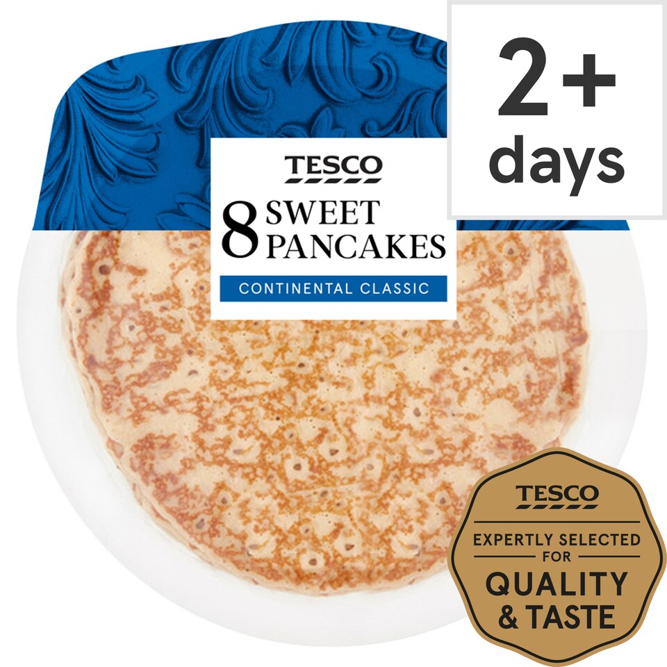 Tesco Continental Classic Sweet Pancakes 8 Pack