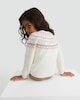 image 3 of F&F Girls Knitted Fair Isle Sequin Jumper in Cream