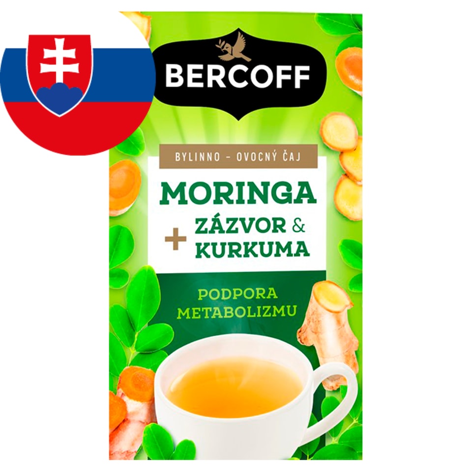 Bercoff Moringa zázvor & kurkuma bylinno-ovocný čaj 16 x 1,5 g (24 g)