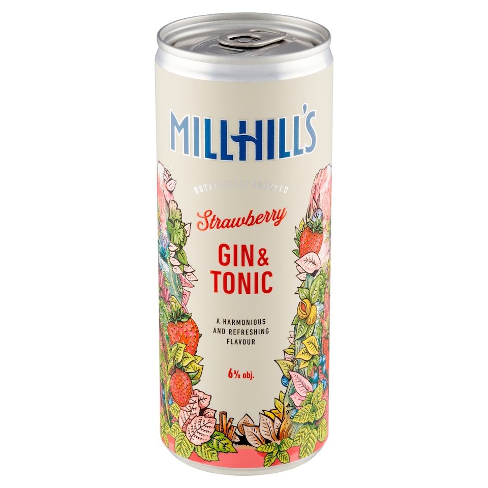image 1 of Millhill's Gin & Tonic Strawberry 250ml