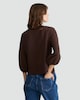 image 3 of F&F Textured Smocked Tie-Front Blouse in Brown
