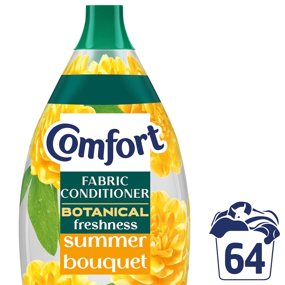 image 1 of Comfort Botanical Summer Bouquet Fabric Conditioner 64 Washes 960ml