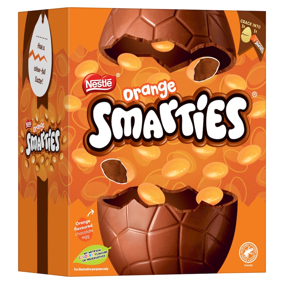 image 1 of Smarties Orange Chocolate Large Easter Egg 188G