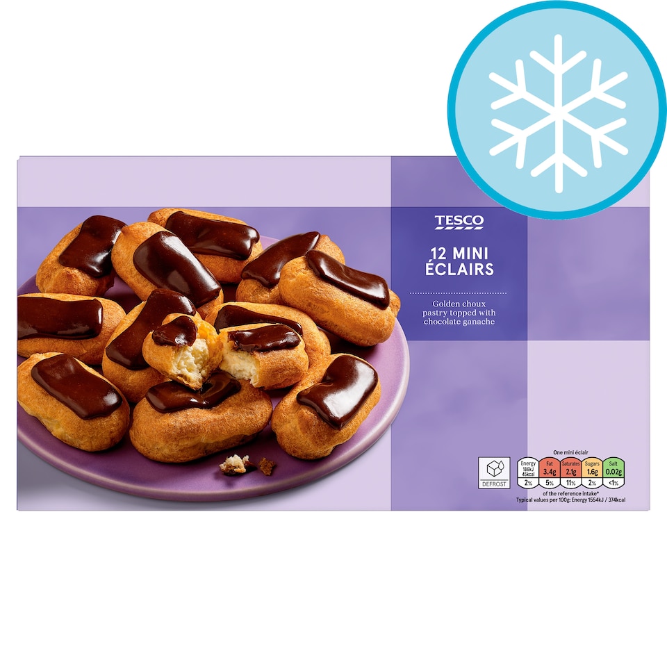 TESCO 12 Mini Eclairs 140g