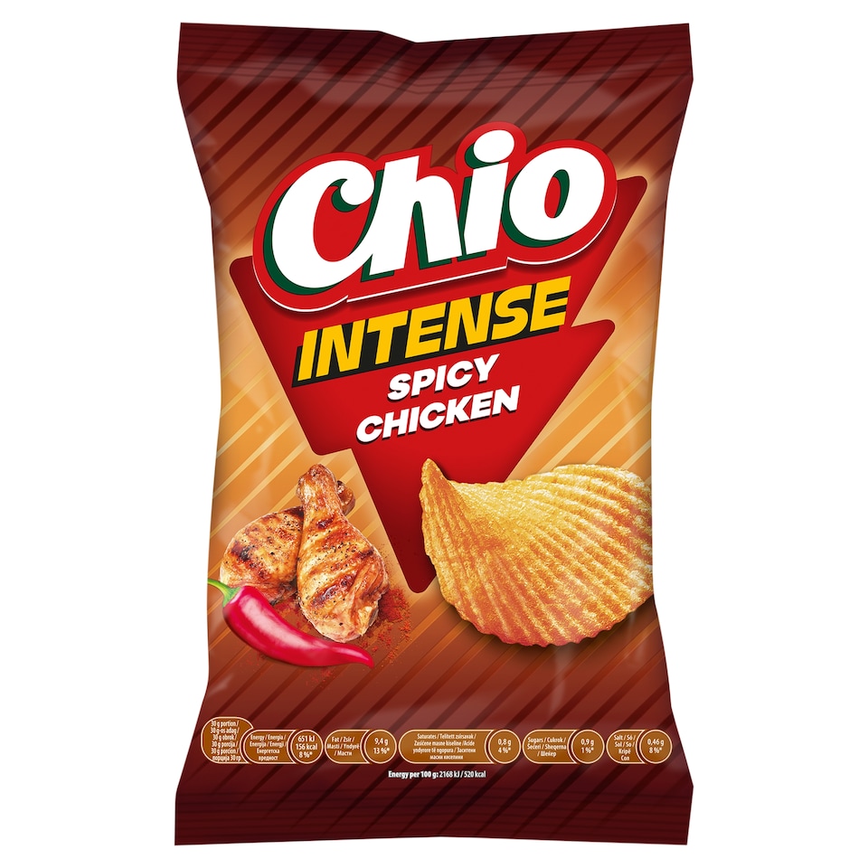 Chio Intense csípős fűszeres csirkehús ízű burgonyachips 55 g
