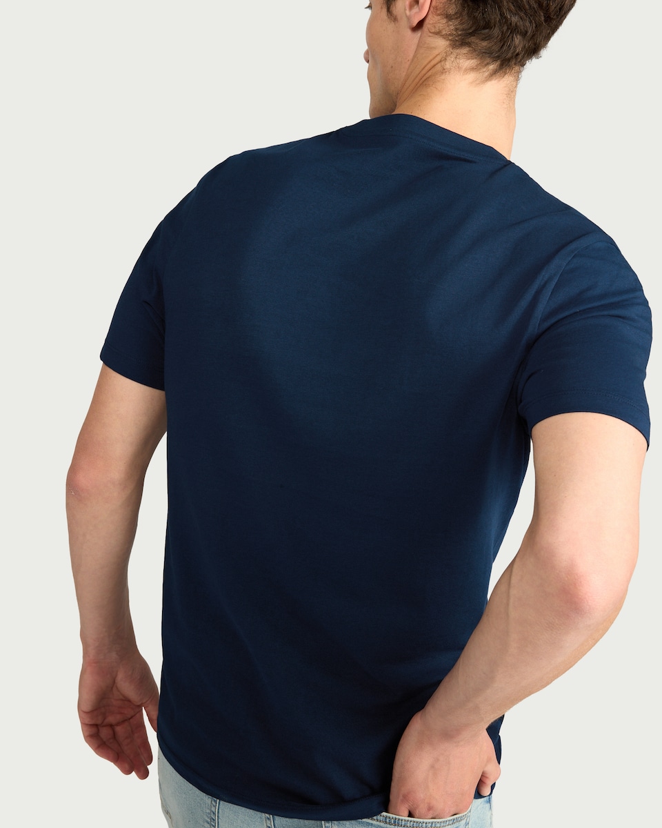 image 1 of Rolling Stones Pure Cotton Tongue Logo T-Shirt in Navy