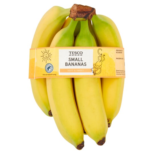 Tesco Small Bananas 6 Pack