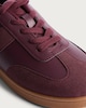 image 3 of F&F Panelled Lace Up Trainers in Burgundy
