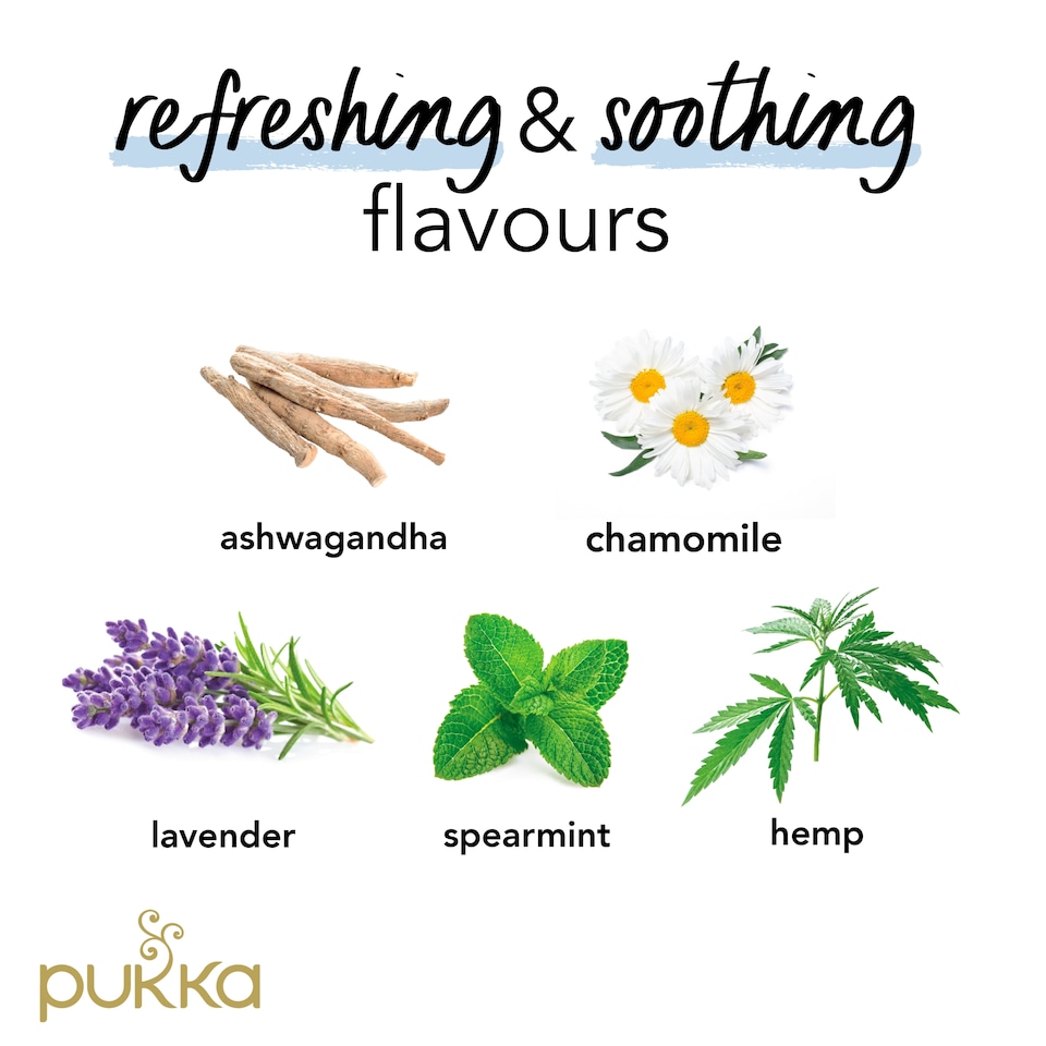 image 1 of Pukka Organic Peace Herbal Tea With Chamomile 20 Herbal Tea Bags 30g