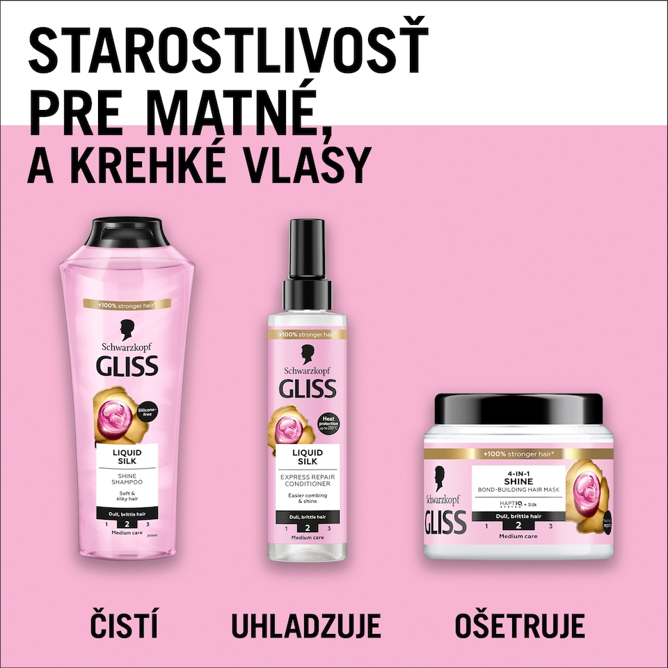 obrázok 1 z Gliss Liquid Silk šampón 400 ml