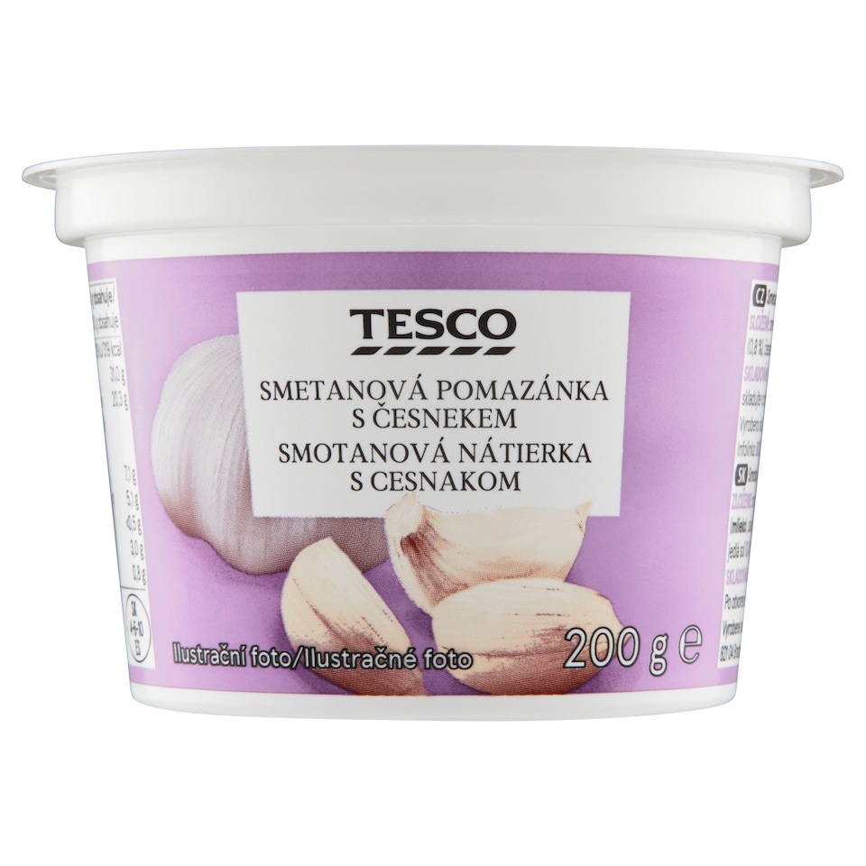 Tesco Smotanová nátierka s cesnakom 200 g
