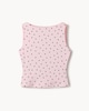 image 5 of F&F Polka Dot Slash Neck Vest in Multi Pink
