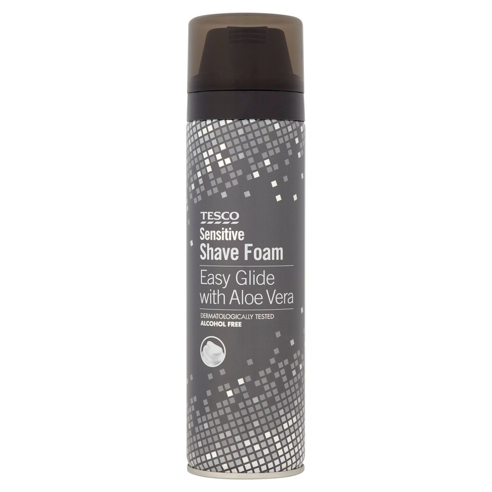 Tesco Mens Essential Sensitive Shave Foam 250Ml