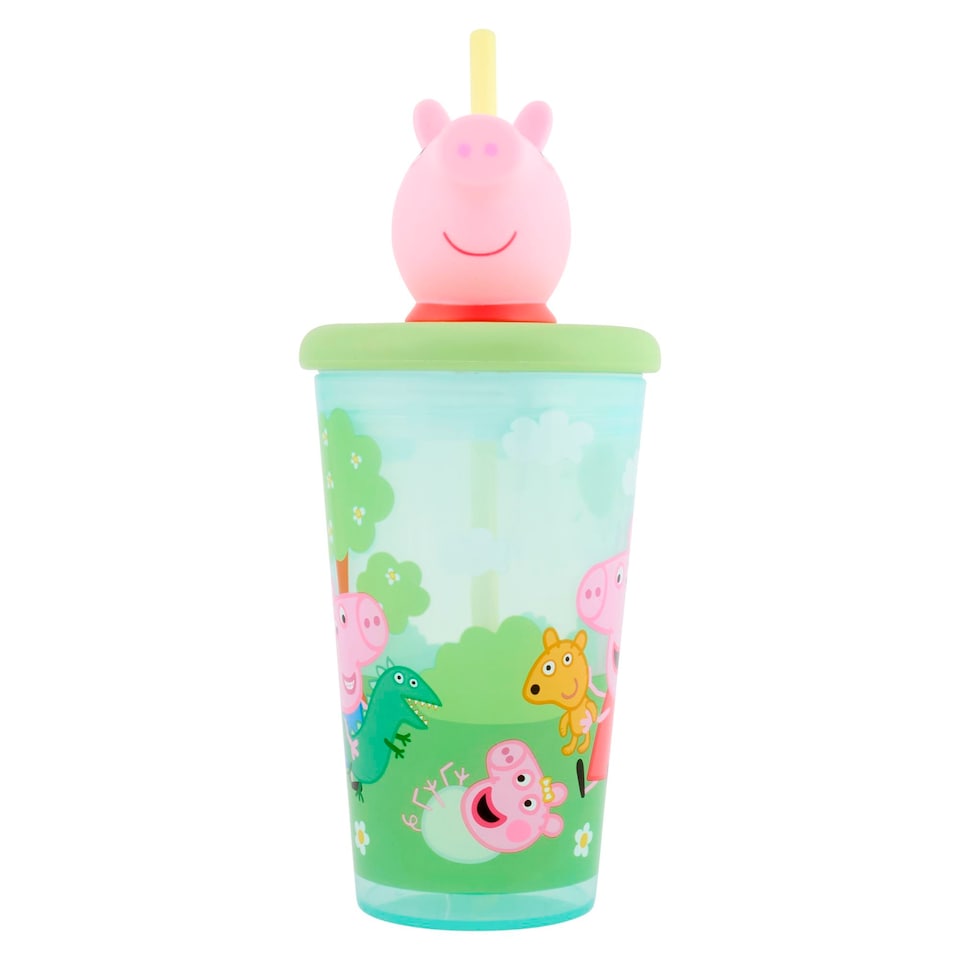 image 1 of Peppa Pig 3D Head Water Bottle Tumbler 444ml