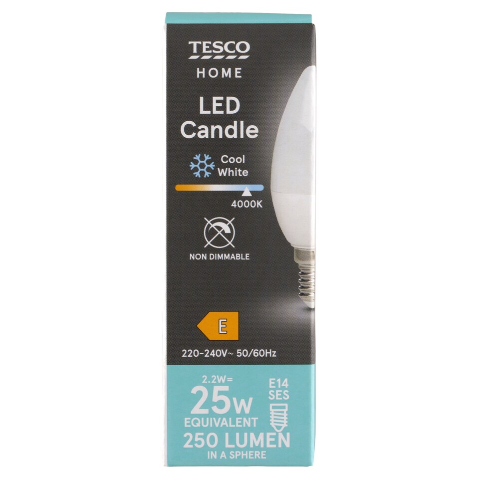 Tesco Home E14 250 lm 25 W 4000K LED gyertya 1. kép