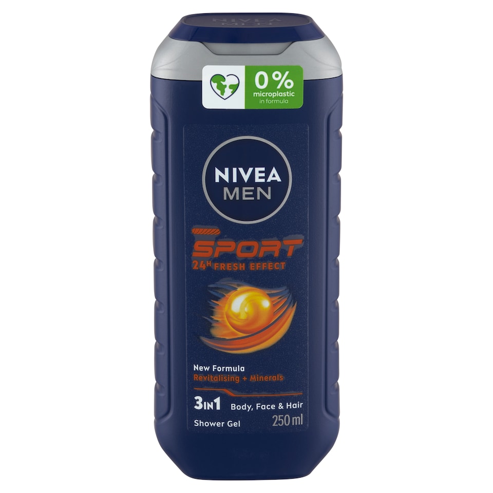 image 1 of NIVEA MEN Sport 3in1 Body, Face & Hair Shower Gel 250 ml