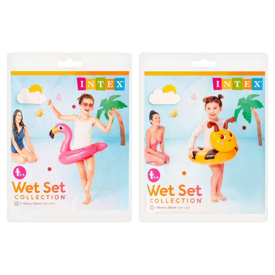 Intex Wet Set Collection állatos szétnyíló úszóöv 76 cm x 55 cm