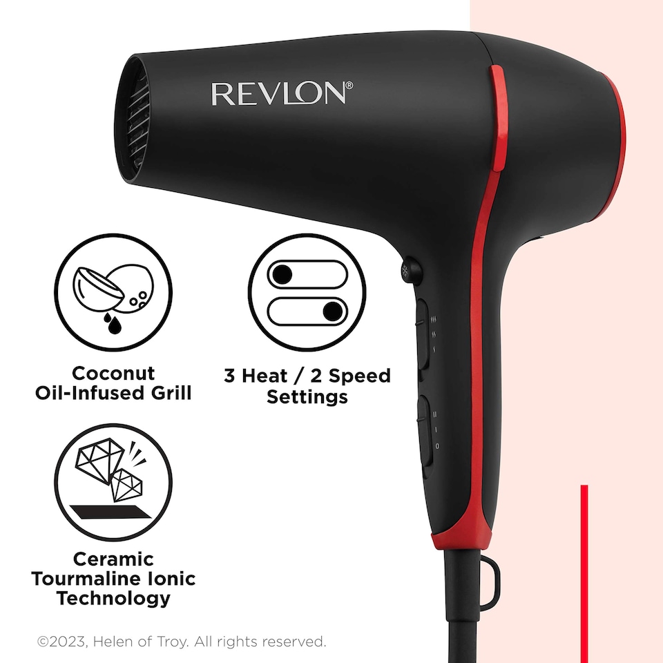image 1 of Revlon Smoothstay Coconut Oil Hair Dryer