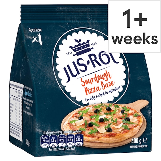 JusRol Sourdough Pizza Base 400G Tesco Groceries
