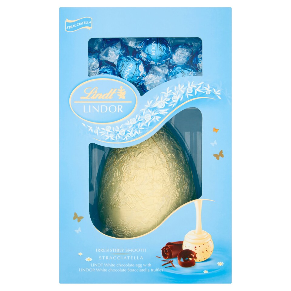 image 1 of Lindor White Chocolate Stracciatella Easter Egg 285G