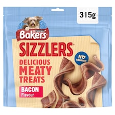 Bakers Sizzlers Meaty Treats - Bacon Flavour 315g