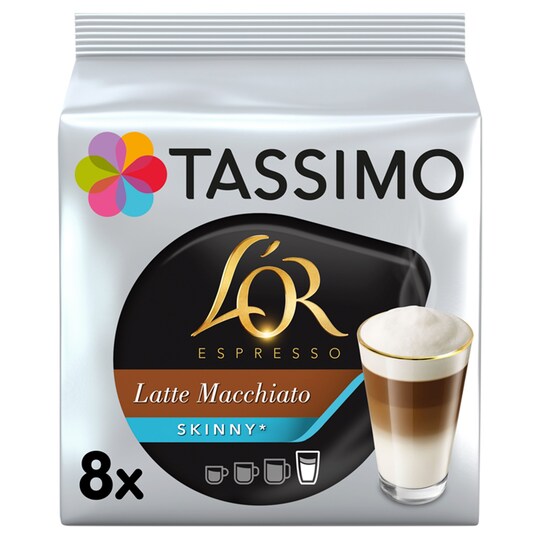 Tassimo L'or. Latte Macchiato Skinny 8 Coffee Pods Tesco Groceries