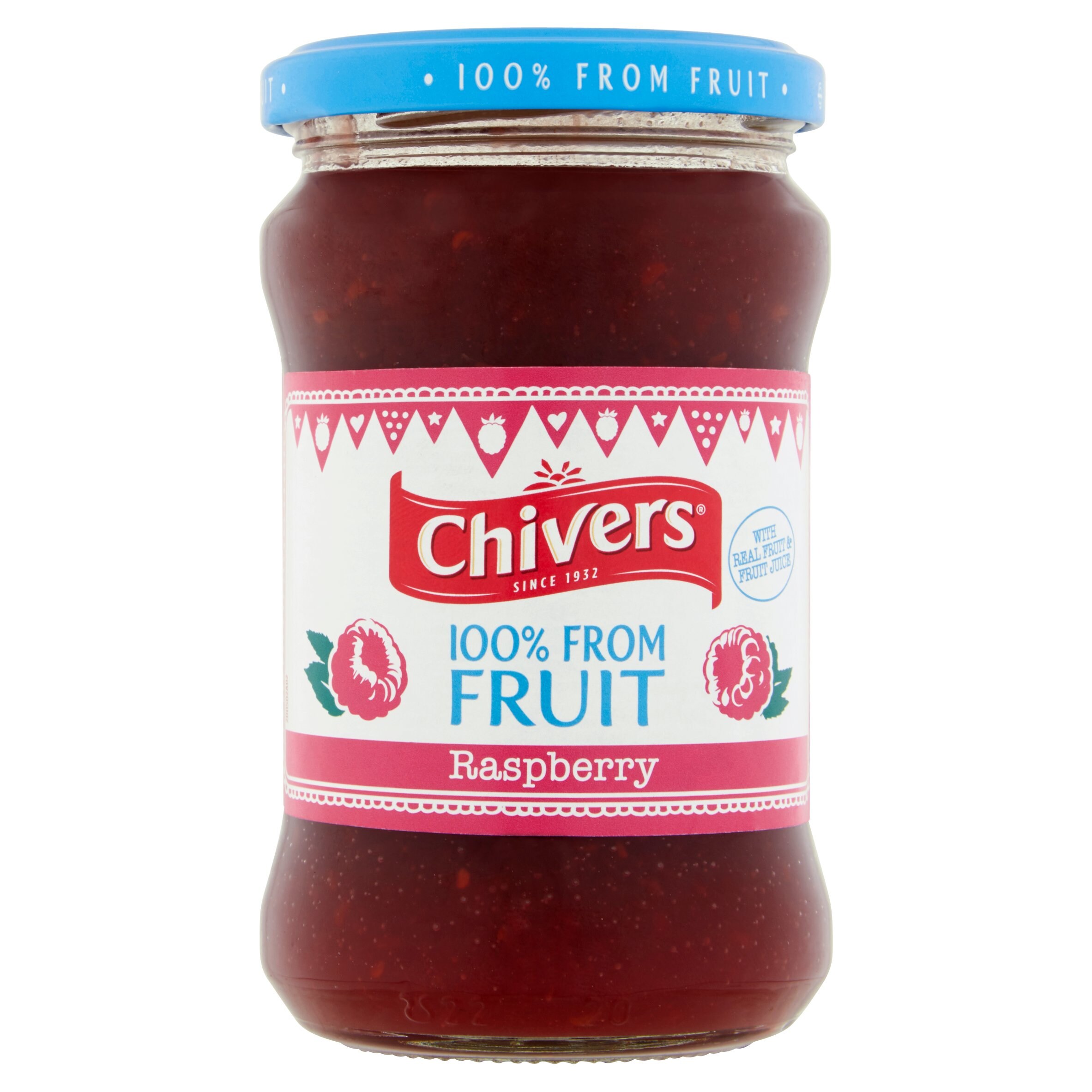 Chivers Jelly Raspberry Chivers Raspberry 100% From Fruit Jam 300G - Tesco Groceries