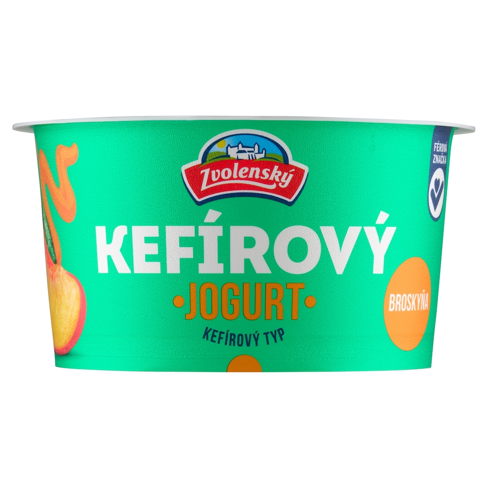 Obrázek 1 pro produkt Zvolenský Jogurt kefírového typu broskev 150g