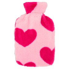 Tesco Heart Print Hot Water Bottle