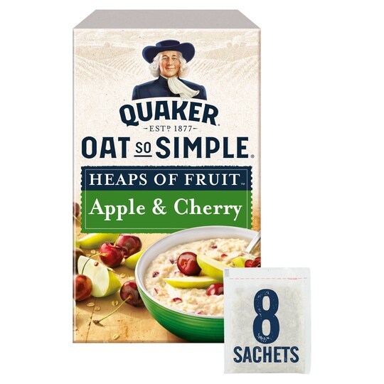 QUAKER O/S/S HOF APPLE & CHERRY PORRIDGE 28.9G Tesco Groceries
