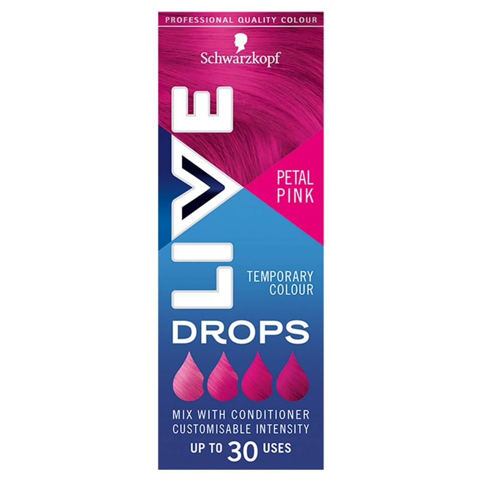 image 1 of Schwarzkopf Live Temporary Colour Drops Petal Pink 30Ml