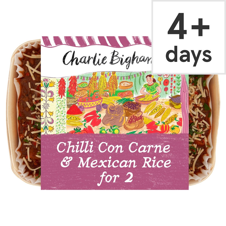 image 1 of Charlie Bigham's Chilli Con Carne & Rice 840G
