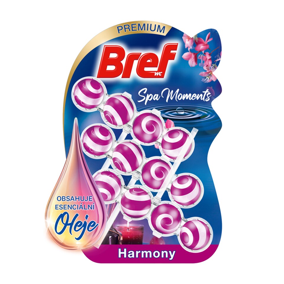 image 1 of Bref Spa Moments Harmony tuhý WC blok 3 x 50g