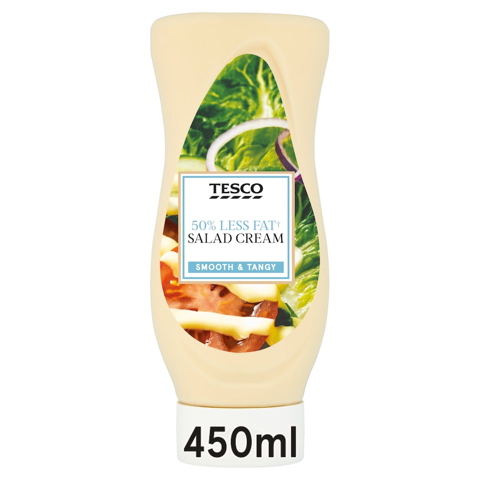 Tesco 50% Less Fat Salad Cream 450Ml