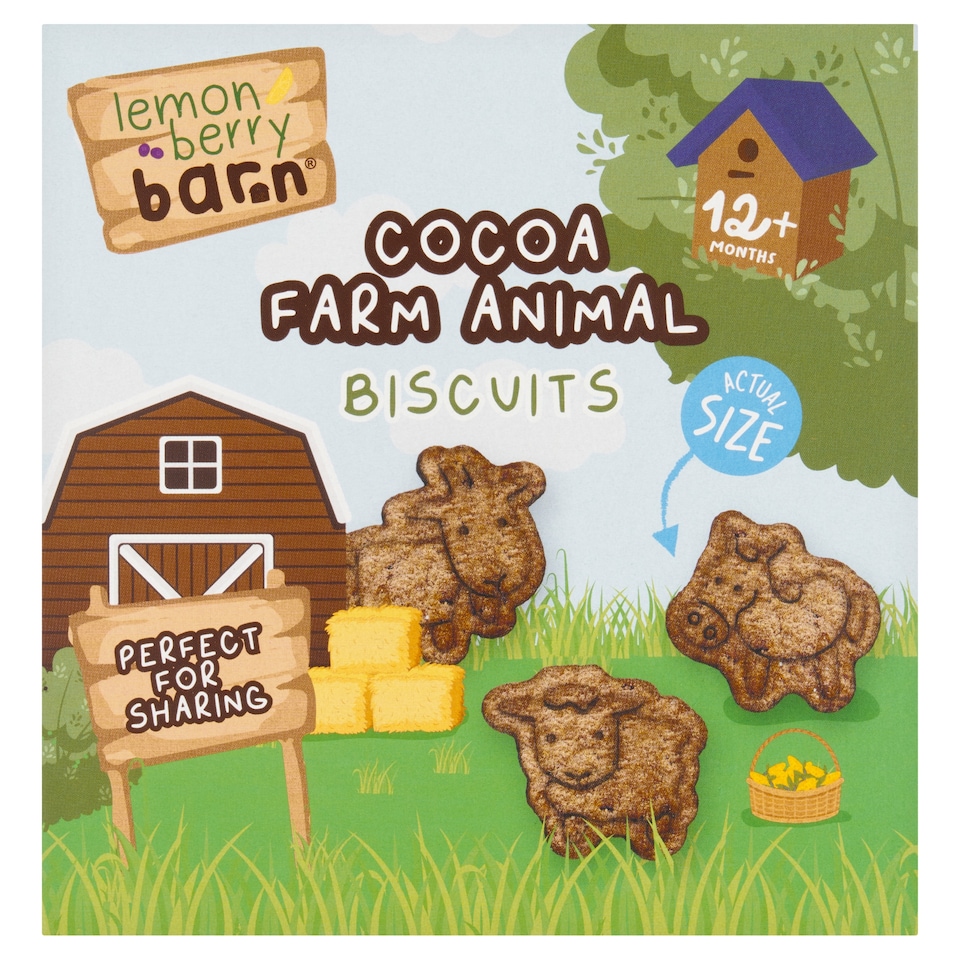 Lemon Berry Barn Cocoa Farm Animal Biscuits 100g