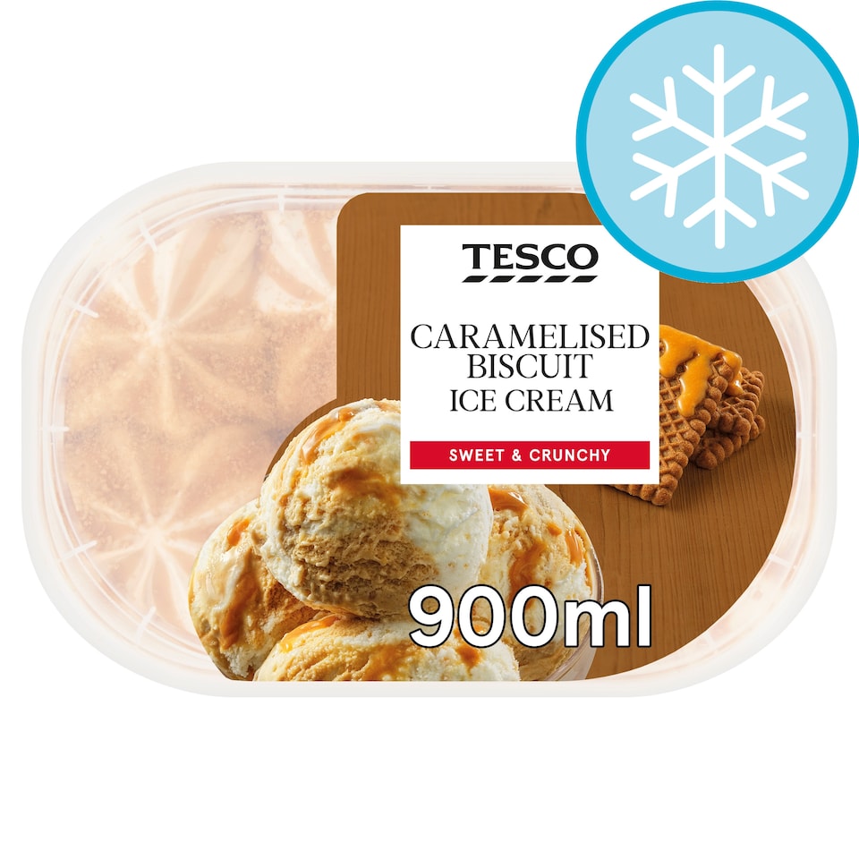 Tesco Caramelised Biscuit Ice Cream 900ml
