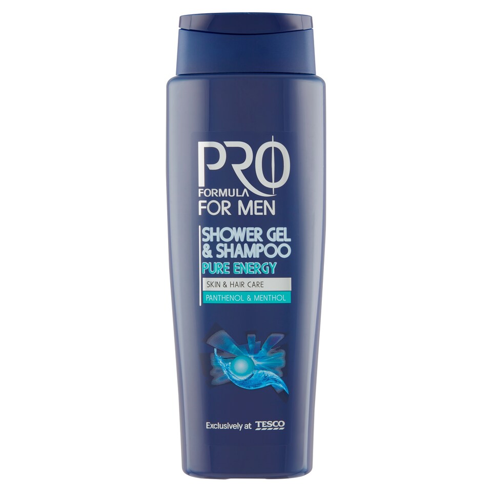 Tesco Pro Formula For Men sprchový gél a šampón Pure Energy 400 ml