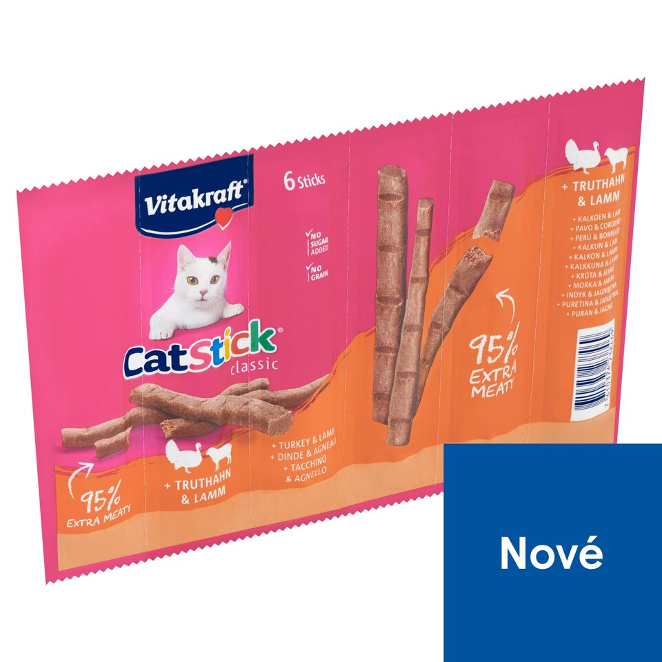 Vitakraft Cat Stick Classic + krůta & jehně 6 ks 36g