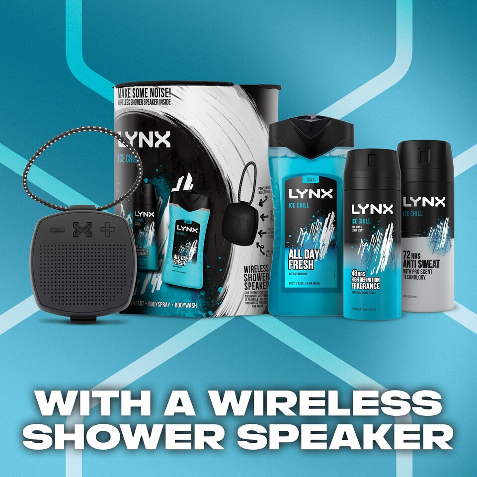 image 1 of Lynx Ice Chill Trio And Shower Speaker Gift Set