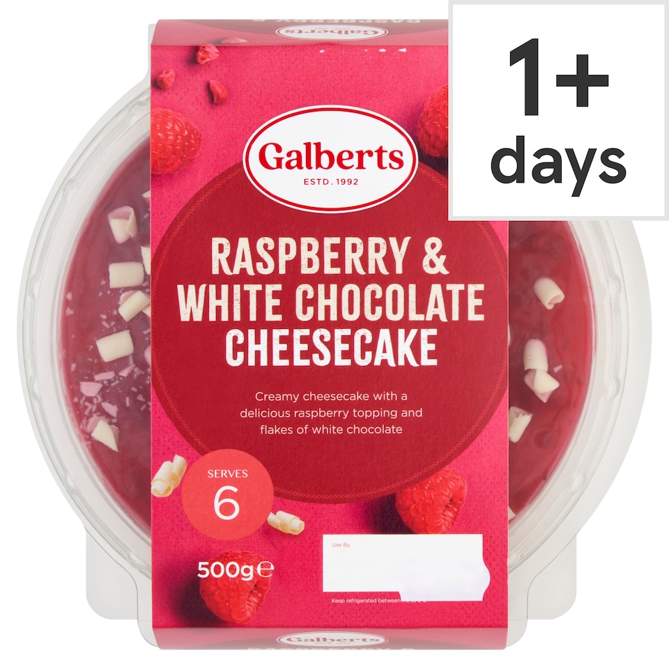 Galberts Raspberry White Chocolate Cheesecake 500g