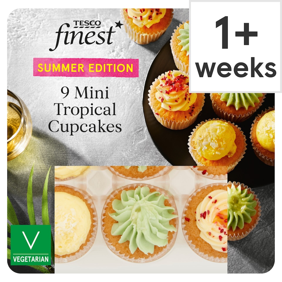 Tesco Finest 9 Mini Tropical Cupcakes